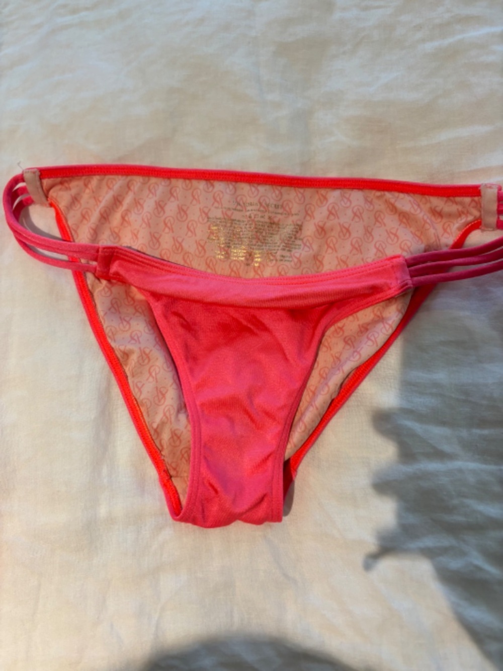 Victoria’s Secret Coral Pink Push Up Bikini Set 34A TOP Medium BOTTOM - Picture 7 of 14